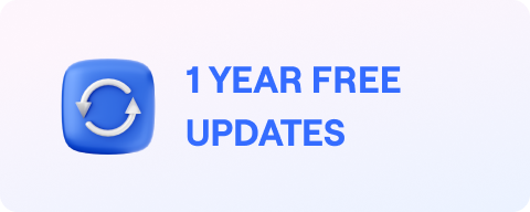 1 year free updates
