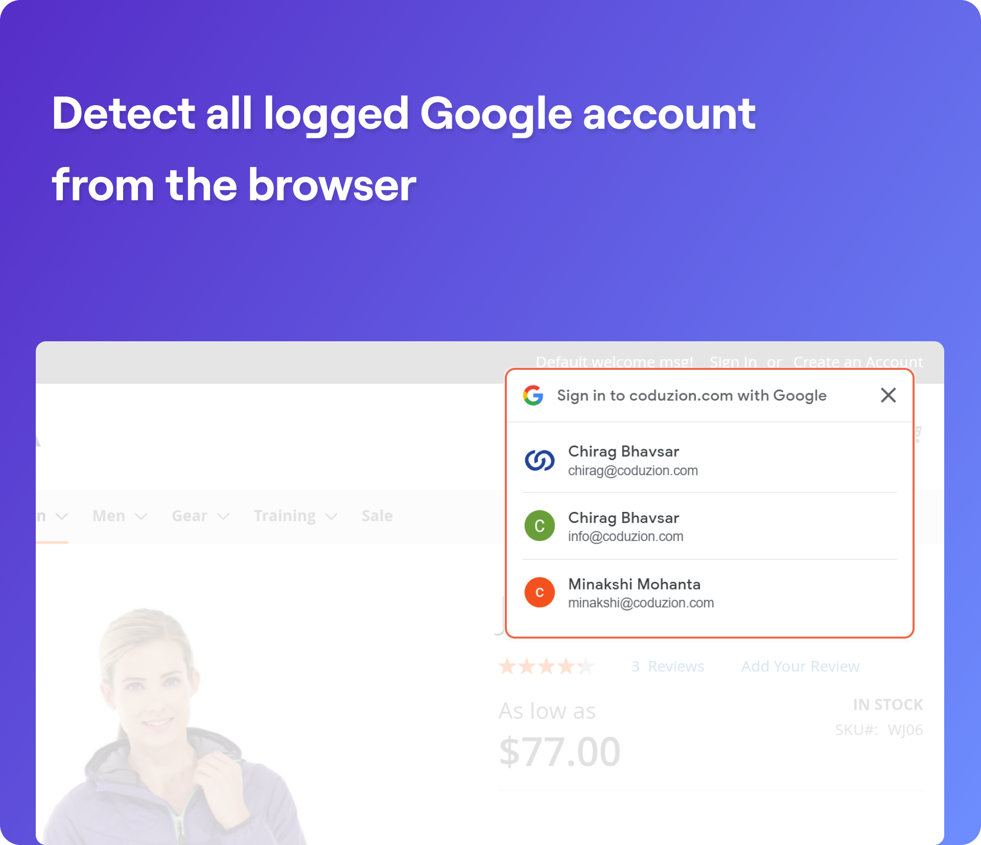 Detect all logged Google account from the browser - Google One tap Login Magento 2 extension